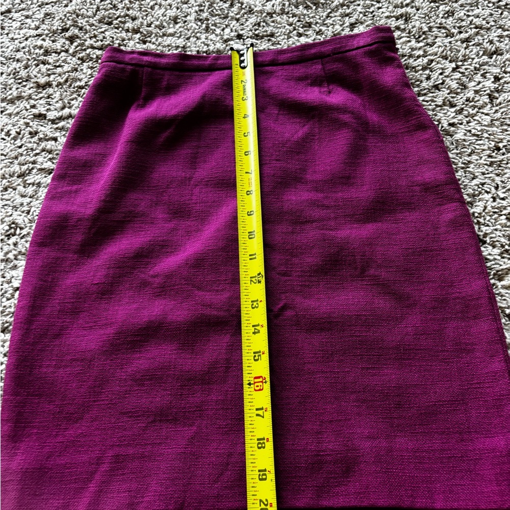 RED Valentino Knee Length Pencil Skirt Berry Pink Cotton | Size EU 42 / US 6 - Picture 4 of 6
